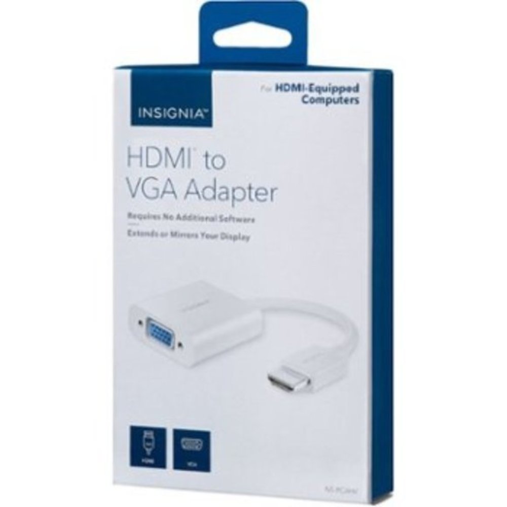 NEW Insignia HDMI To VGA Adapter White NWT